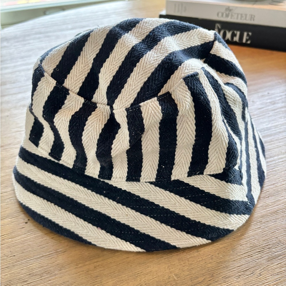 Striped Black & White Bucket Hat